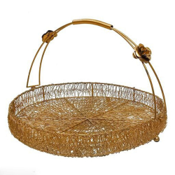 Hamper Gift Basket  - 12 Inch X 12 Inch X 2.5 Inch - Made Of Iron