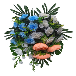 Artificial Plastic Flower Bouquet - Flower Decoration - Multi Color