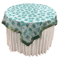 Designer Round Table Top - 5 FT X 5 FT - Made Of Jacquard Fabric