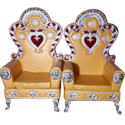 Wedding Chair  - 1 Pair (2 Chair) - Made Of Wood With Metal