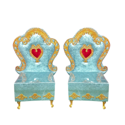 Vidhi Mandap Chair  - 1 Pair (2 Chairs) - Made Of Wood & Metals