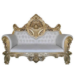 Wedding Sofa & Couches - Made of Wood - White & Golden Color