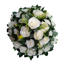 Artificial Rose Flower Bouquet - White Color