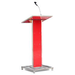 Podium with Mic - Made of Stainless Steel.