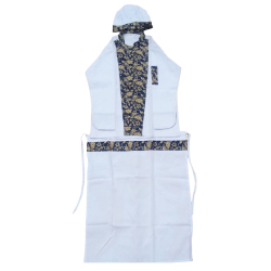 Kitchen Uniform Set - Shirt + Apron with Cap - Made of Cotton