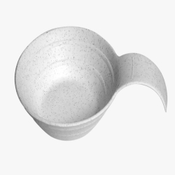 Marble Handle Round Chat - 4 Inch - Made of Plastic - White Color