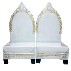 Vidhi Mandap chair 1pair (2 Chairs)  - Made of Wood with Metal