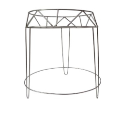 3.5 FT - Round Light Dustbin Stand - Stainless Steel
