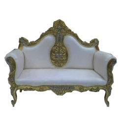 Wedding Sofa & Couches - Made of Wooden Polish-White & Golden
