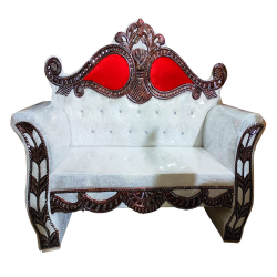 Regular Wedding Sofa & Couches - Made Of Metal - White & Red Color