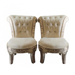 Vidhi-Mandap Chair -1 Pair (2 Chairs) - Made of wood & Brass coating