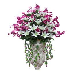 Artificial Flower Pillar Bouquet - Made of Plastic