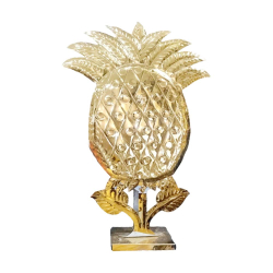 Decorative Pineapple Stand - Made of Golden Steel Sheet