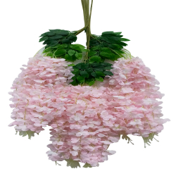 Artificial Decorative Wisteria Flower Latkan - 2 FT - Pink Color