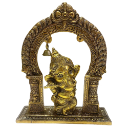Murli Ganesha with Jharokha - 5 Inche - Made Of Metal