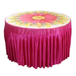 RoundTable Cover - 4 FT X 4 FT - Made of Premium Quality Brite Lycra