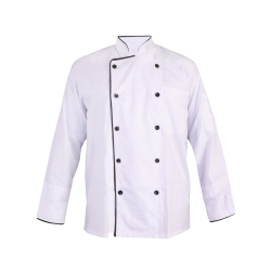 Chef Coat Full Sleeve - White - Made of Premium Quality Cotton