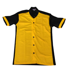 Kitchen Uniform - Made Of Gabeding Cloth - Black & Yellow Color