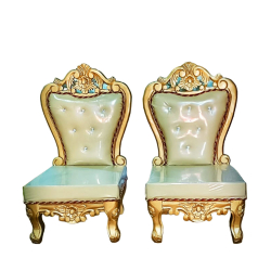 Vidhi-Mandap Chairs 1 Pair (2 Chairs) - Made Of Wood With Polish