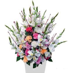 Artificial Flower Pillar Bouquet - Made of Plastic