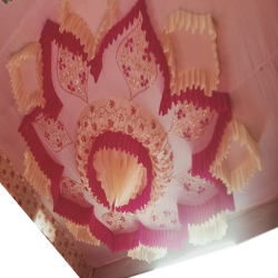 15 FT X  20 FT - Designer Mandap Ceiling Cloth - Top - Made Of Taiwan & Lycra - Multi Color