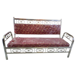 3 Seater Royal Steel Sofa - Straight Model - Red Color