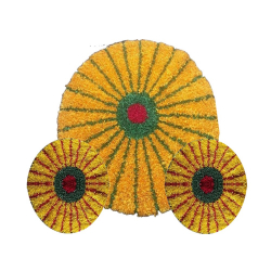 Decorative Round Stage Setup -  Set Of 3 - Made Of Poly..