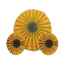 Decorative Round Stage Setup -  Set Of 3 - Made Of Polyester