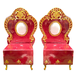 Vidhi Mandap Chair  - 1 Pair (2 Chairs) - Made Of Wood & Metals