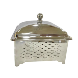5 Ltr Square Chafing Dish With Lid -  Made Of Stainless Steel