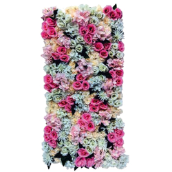 Artificial Flowers Wall - 4 FT X 8 FT -  Made Of Plastic