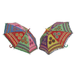 Rajasthani Umbrella - 23 Inch x 26 Inch - Multi Color