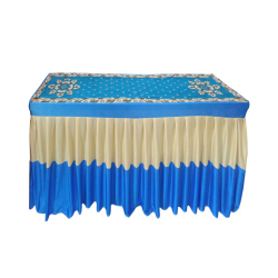 Table Cover Frill - 1.5 FT X 6 FT - Made Of Premium Brite Lycra Quality