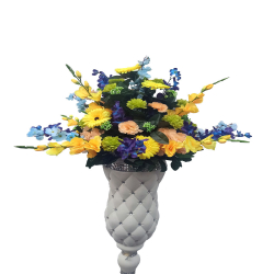 Artificial Flower Pillar Bouquet - Made of Plastic
