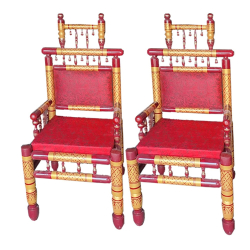 Sankheda  Chair - 1 Pair ( 2 Chairs ) - Made Of Sankheda Wood