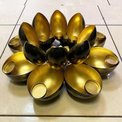 Decorative Lotus Candle Stand -18 Inch - Made of Metal