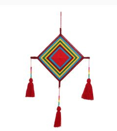 Decorative Kite Tassel Wall Hanging - Made of Woolen & Bamboo