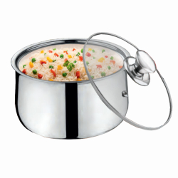 Mintage Casserole Riva With Glass Lid - Made Of Stainless Steel