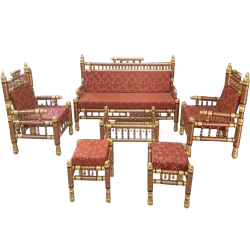 Sofa Set With Center Table & 2 Small Chair - Made Of Teak Wood