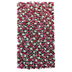 Artificial Flowers Wall - 4 FT X 8 FT -  Made Of Plastic