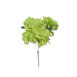 Artificial 5 Stick Hug Flower Bunch - Green  Colour