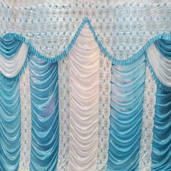 Designer Curtain  - 15 FT X 10 FT - Made of Bright Lycra Cloth