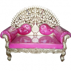 Wedding Sofa & Couches - Made Of  Wooden  - Pink & Golden Color