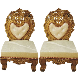 Vidhi-Mandap Chairs 1 Pair (2 Chairs) - Made Of Wood With Polish