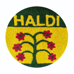 Round Haldi Pannel  - Made Of Polyester