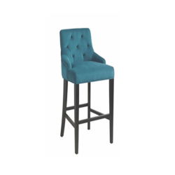 Bar Stool - Made Of Wood - Blue Color