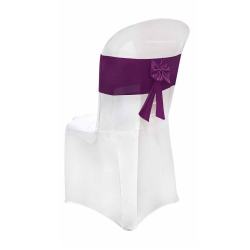 Chair Cover With Bow - Made Of Bright Lycra Cloth