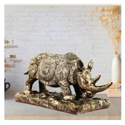 Rhino Animal Figurine - Made of Made of Polyresin