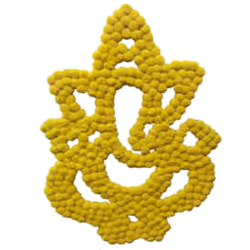 Ganeshji Wall Hanging - 2 FT- Made Of Pom-Pom