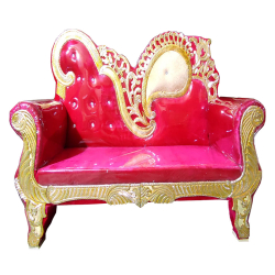 Regular Wedding Sofa & Couches - Made Of Metal - Pink & Golden  Color